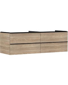 hansgrohe Xelu Q Waschtischunterschrank 54092670 1560x485x550mm, 4 Schubkästen, Eiche Natur, mattschwarz