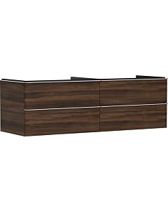 hansgrohe Xelu Q vanity unit 54093000 1560x485x550mm, 4 drawers, dark walnut, chrome