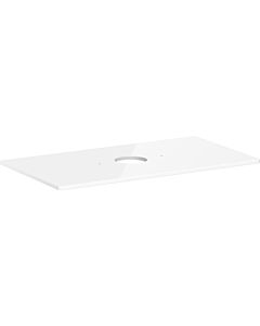 hansgrohe Xelu Q console 54114050 980 x 550 mm, découpe au milieu, vasque à poser sans trou pour robinetterie, blanc brillant