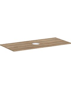 hansgrohe Xelu Q console 54115230 1180 x 550 mm, découpe au milieu, vasque à poser sans trou pour robinetterie, chêne naturel