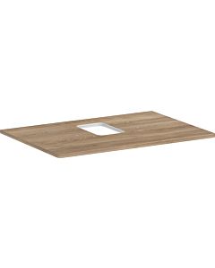 hansgrohe Xelu Q Konsole 54120230 780 x 550 mm, Ausschnitt mittig, Aufsatzwaschtisch mit Hahnloch, Eiche Natur