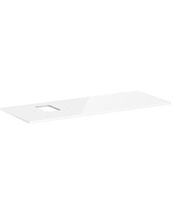 hansgrohe Xelu Q console 54123050 1360 x 550 mm, cutout on the left, countertop washbasin with tap hole, high-gloss white