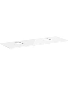 hansgrohe Xelu Q console 54126050 1560 x 550 mm, 2 cutouts, countertop washbasin with tap hole, high-gloss white