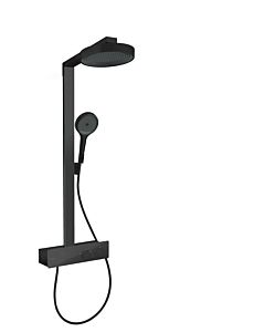 hansgrohe Rainfinity Brause-Set 28742670 mit Thermostat, Brausekopfgröße 250mm, mattschwarz