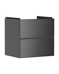hansgrohe Xevolos E Waschtischunterschrank 54177770 580x555x475mm, 2 Schubladen, schiefergrau matt, schiefergrau metallic