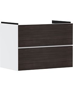 hansgrohe Xevolos E meuble sous-vasque 54178730 780x555x475mm, 2 tiroirs, blanc mat, chêne foncé