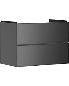 hansgrohe Xevolos E vanity unit 54180770 780x555x475mm, 2 drawers, slate gray matt, slate gray metallic