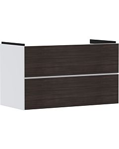 hansgrohe Xevolos E meuble sous-vasque 54181730 980x555x475mm, 2 tiroirs, blanc mat, chêne foncé