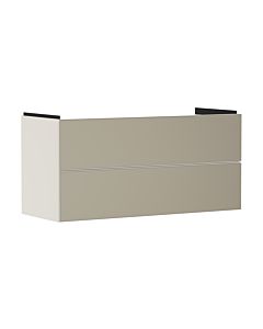 hansgrohe Xevolos E vanity unit 54185390 1180x555x475mm, 2 drawers, sand beige matt, bronze structure