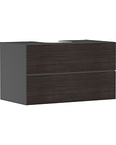 hansgrohe Xevolos E vanity unit 54192730 980x555x550mm, 2 drawers, slate gray matt, dark oak