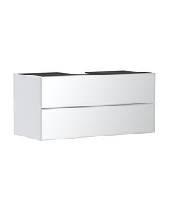 hansgrohe Xevolos E meuble sous-vasque 54193320 1180x555x550mm, 2 tiroirs, blanc mat, blanc métallique