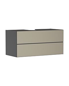 hansgrohe Xevolos E vanity unit 54195390 1180x555x550mm, 2 drawers, slate gray matt, bronze structure