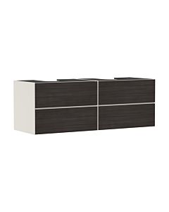 hansgrohe Xevolos E vanity unit 54200730 1570x555x550mm, 4 drawers, sand beige matt, dark oak