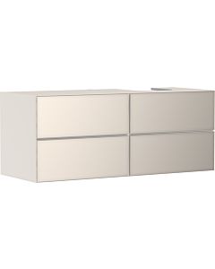 hansgrohe Xevolos E meuble sous-vasque 54240790 1370x555x550mm, 4 tiroirs, droite, beige sable mat, beige sable métallisé