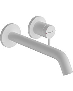 hansgrohe Tecturis S Waschtischarmatur 73351700 Unterputz, für Wandmontage, Ausladung 225mm, mattweiß