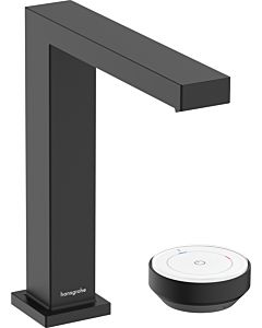 hansgrohe Tecturis E 2-hole wash basin mixer 73053670 with waste set, CoolStart, matt black