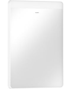 hansgrohe Xarita Lite Q Spiegel 54956700 with horizontal LED lighting, matt white, W 500 x H 700 x D 30 mm, 5 W