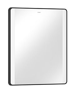 hansgrohe Xarita Lite Q Spiegel 54962670 avec éclairage LED latéral, noir mat, L 600 x H 700 x P 30 mm, 14 W