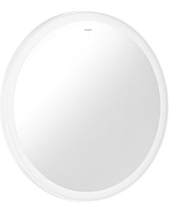 hansgrohe Xarita Lite Q Spiegel 54966700 avec éclairage LED rond, blanc mat, L 700 x H 700 x P 30 mm, 20 W