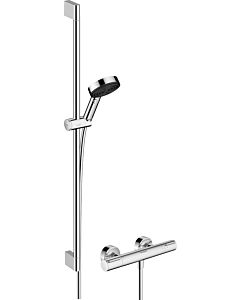 hansgrohe Pulsify Select S shower system 105 3j 24271000 Eco Relaxation Ecostat element 900mm, chrome
