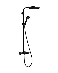 hansgrohe Pulsify S Puro shower set 24236670 with thermostat, 2 outlets, 11.2 l/min, matt black
