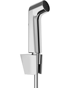 hansgrohe Bidette Shower Head 29238000 2000 Spray Type S Water Saving with Porter S Shower Head Holder and Shower Hose 125 cm, Chrome