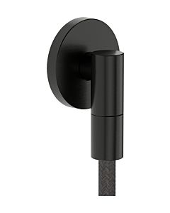 hansgrohe FixFit Fine S Wandanschluss 28882340 mit Rückflussverhinderer, S, rund, brushed black chrome