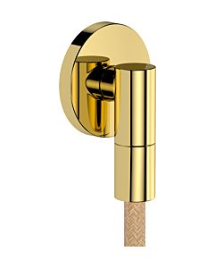 hansgrohe FixFit Fine S wall connection 28882990 with backflow preventer, S, round, polished gold optic
