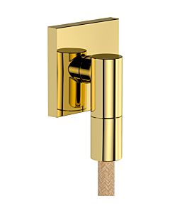 hansgrohe FixFit Fine E wall connection 28883990 with backflow preventer, E, square, polished gold optic