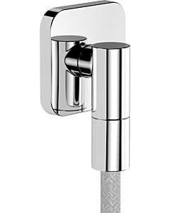 hansgrohe FixFit Fine Q wall connection 28884000 with backflow preventer, Q, softsquare, chrome