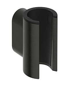 Support de pommeau de douche hansgrohe Porter Fine 28885340, position de maintien fixe, en métal, chrome noir brossé