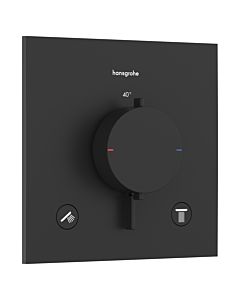 hansgrohe Ecostat Comfort E Thermostat 33711670 Unterputz, für 2 Verbraucher, 24 l/min, schwarz matt