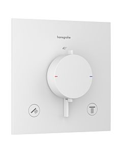 hansgrohe Ecostat Comfort E Thermostat 33711700 Unterputz, für 2 Verbraucher, 24 l/min, weiß matt