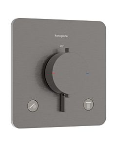 hansgrohe Ecostat Comfort Q Thermostat 33713340 Unterputz, für 2 Verbraucher, 24 l/min, brushed black chrome
