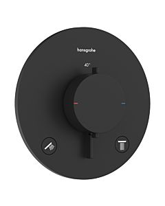 hansgrohe Ecostat Comfort S Thermostat 33715670 Unterputz, für 2 Verbraucher, 24 l/min, schwarz matt