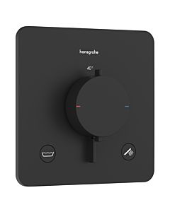 hansgrohe Ecostat Comfort Q Thermostat 33717670 Unterputz, für 2 Verbraucher, 23 l/min, EN 1717, schwarz matt