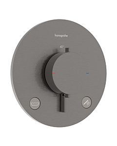 Thermostat S hansgrohe Ecostat Comfort 33718340 encastré, pour 2 Verbraucher , 23 l/min, EN 1717, chrome noir brossé