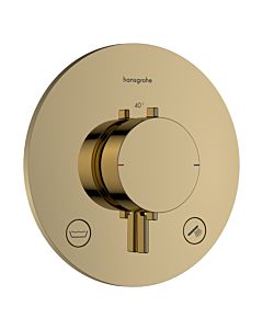 Thermostat hansgrohe Ecostat Comfort S 33718990 encastré, pour 2 Verbraucher , 23 l/min, EN 1717, aspect or poli