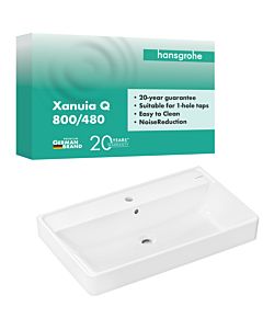 hansgrohe Xanuia Q Waschtisch 60225450 700x480mm, mit Hahnloch/Überlauf, weiß