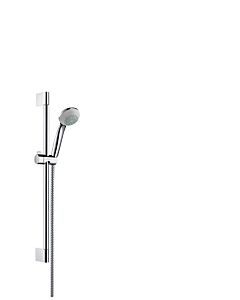 hansgrohe Brause Set Crometta 85 Mono 27728000 chrom, mit Unica Crometta Wandstange 65cm