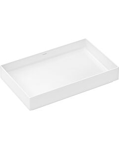 Vasque à poser hansgrohe Xuniva Evo E 63015450 650 x 400 mm, sans trou de robinetterie ni trop-plein, SmartClean, effet hygiénique, blanc