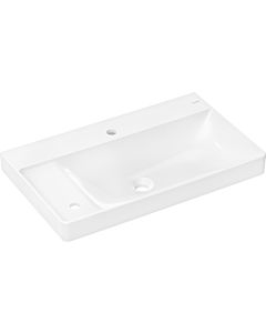 hansgrohe Xelu Q 60320450 60320450 800x480mm, avec 2 trous de robinetterie, sans trop-plein, étagère à gauche, blanc