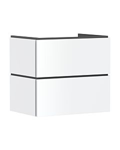 Meuble sous-vasque Xilesa E hansgrohe 680x470mm, 2 tiroirs, pour meuble sous-vasque, sans PushOpen, blanc mat