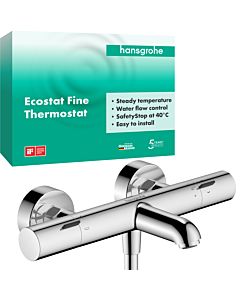 hansgrohe Ecostat Fine Wannenthermostat 13325000 Aufputz, DN15, chrom