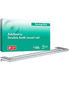 hansgrohe AddStoris Badetuchhalter 41743000 Länge 648mm, doppelt, Wandmontage, Metall, chrom