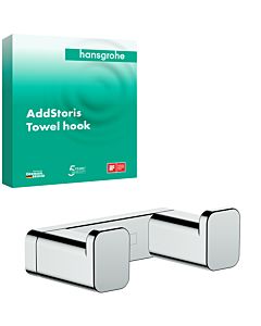 hansgrohe AddStoris Doppelhaken 41755000 Wandmontage, Metall, chrom