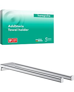 hansgrohe AddStoris Handtuchhalter 41770000 Länge 445mm, zweiarmig, Wandmontage, Metall, chrom