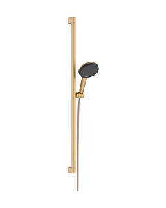 hansgrohe Raindance Alive Select S Duschset 24601140 3 Strahlarten wassersparend mit Duschstange Unica E Puro 90 cm und Easy Slide Duschkopfhalterung, brushed bronze