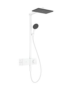 Système de douche hansgrohe Raindance Alive Q 24581700 2000 jet économiseur d&#39;eau avec ShowerSelect Comfort , EcoSmart, 8 l/min, blanc mat