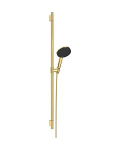 hansgrohe Raindance Alive Select S Duschset 24603990 3 Strahlarten wassersparend mit Duschstange Unica S Puro 90 cm, polished gold optic